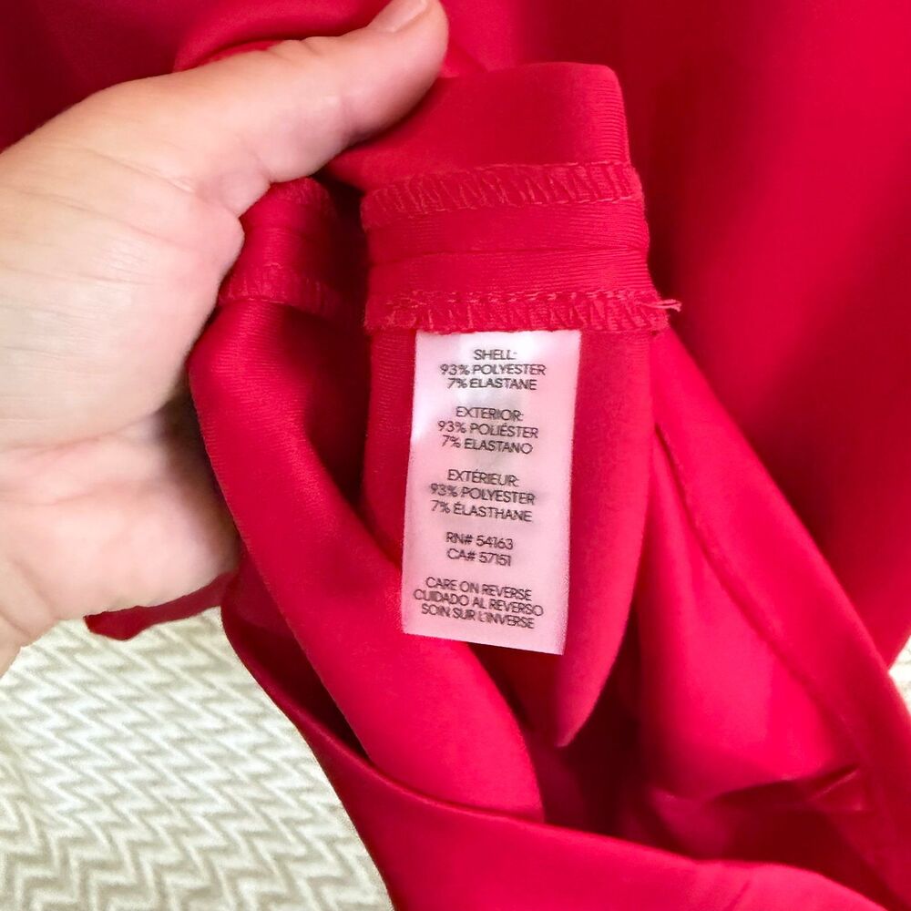 Tommy Hilfiger Scuba Flutter Sleeve Sheath Dress Scarlet - Picture 7 of 8